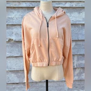 Light orange cropped sweatshirt